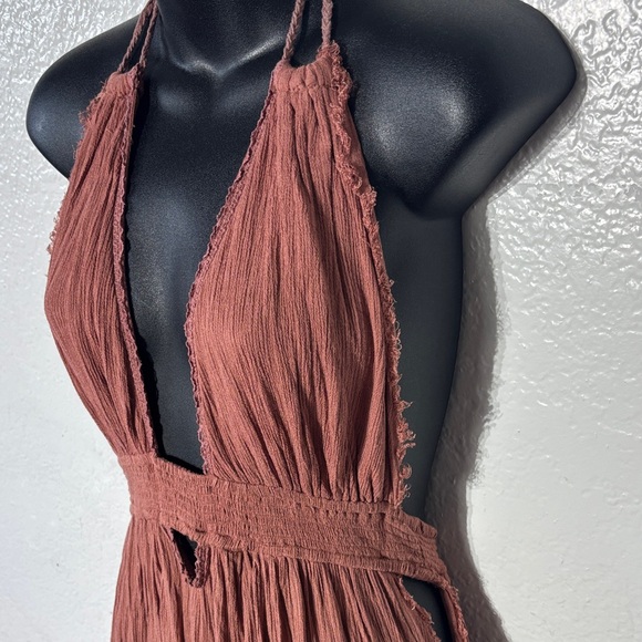 Free people women’s small look into the sun maxi dress beachy bohemian Rare - Picture 3 of 6